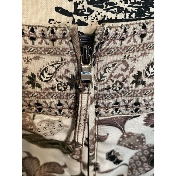 NWT Tory Burch New Ivory Wisteria Silk Sleeveless Zip Up Women's Shift Dress Siz - Picture 6 of 11